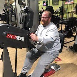 Lee at the gym